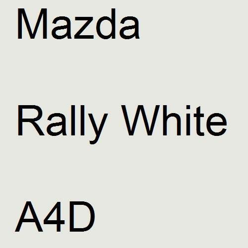 Mazda, Rally White, A4D.